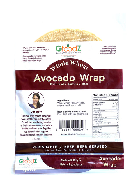 Avocado Wrap - Pack of  6 packets  (1 Packet includes 10 pcs)