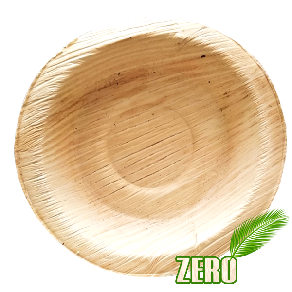 Zero - 4' Inch  round palm bowl- 1 PACKET (25 bowls)