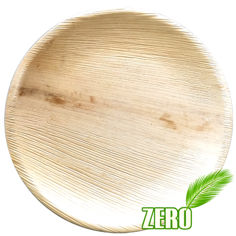 Zero - 9' Inch  round palm plates- 1 PACKET (25 plates)