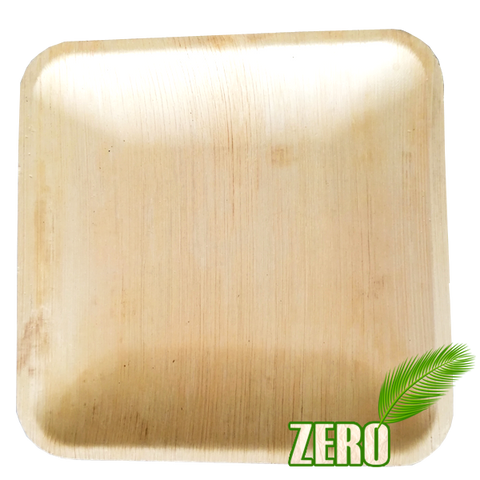 Zero - 8' Inch  square palm plates- 1 PACKET (25 plates)